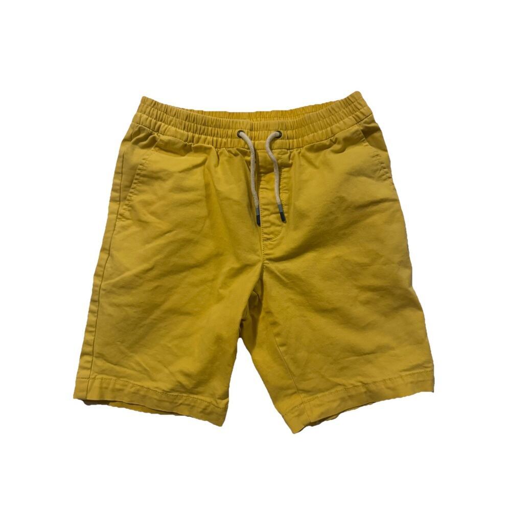 GAP Kids Yellow Chino Shorts XL 12-13 Elastic Waist Drawstring